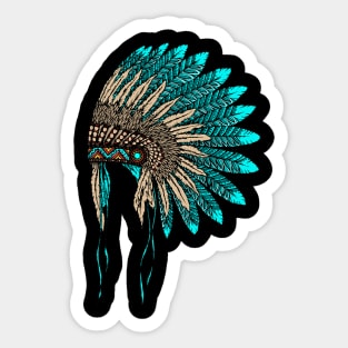 Native American Indian Headdress Costume Jewelry Decor Sticker